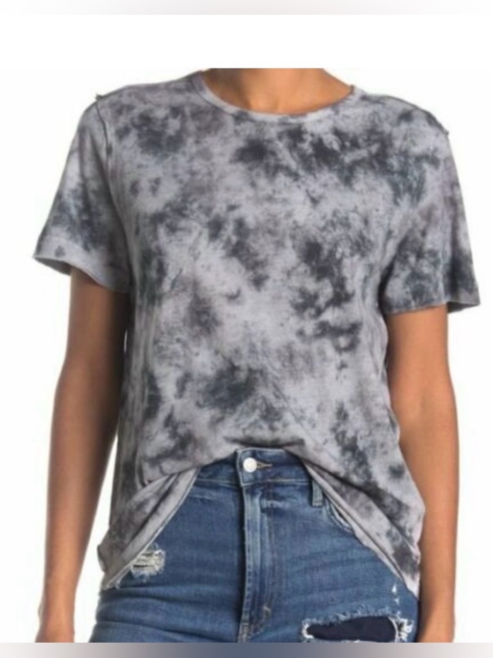 Free people washed black combo tee